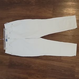 Old Navy High-Waisted OG Straight Corduroy Ankle Pants for Women, cream